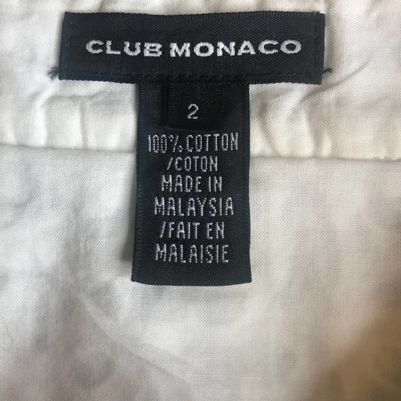 CLUB MONACO White Eyelet Cotton Skirt, size 2 - Picture 5 of 5